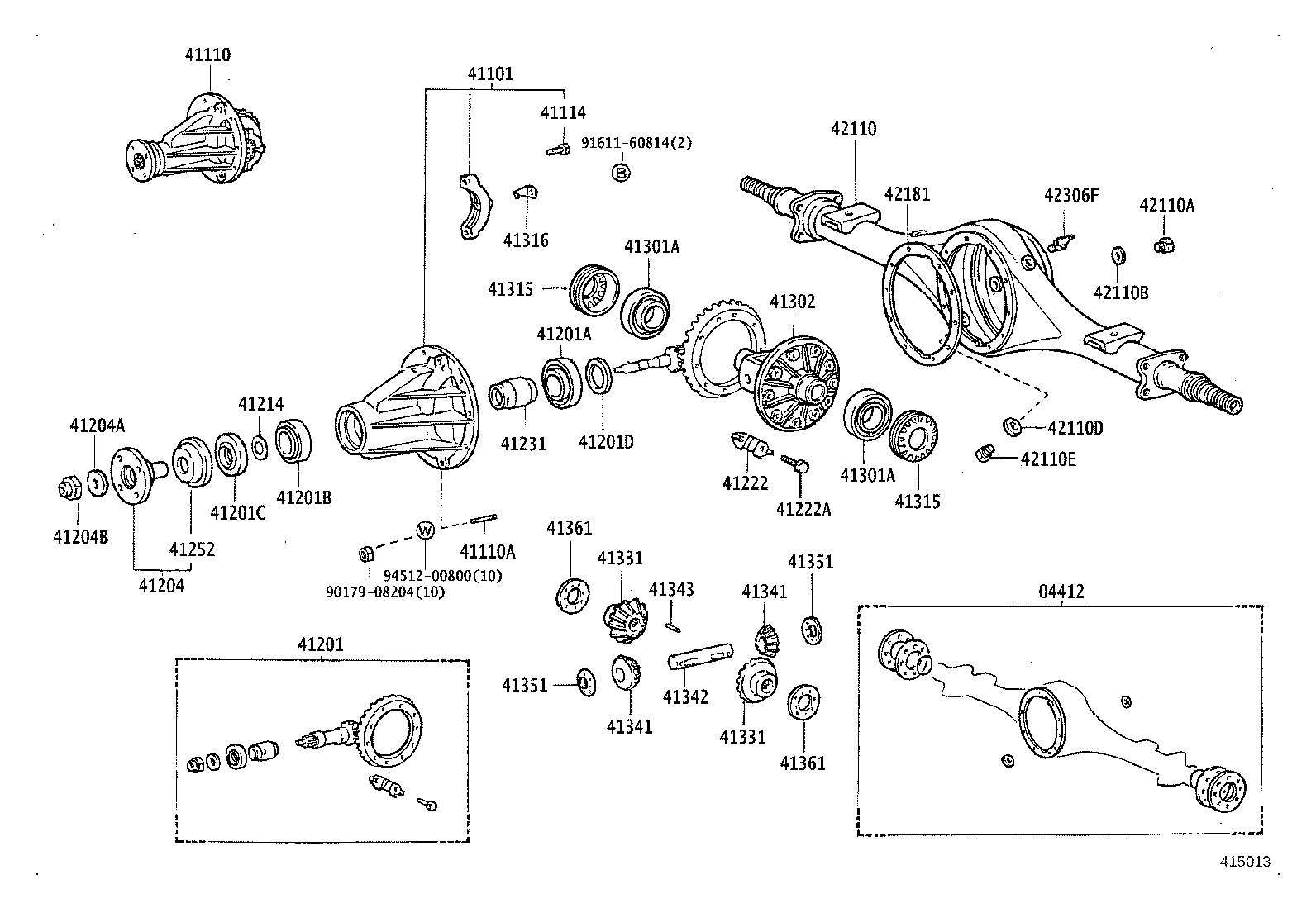 41201-29815 FINAL GEAR KIT, DIFFERENTIAL, REAR product image