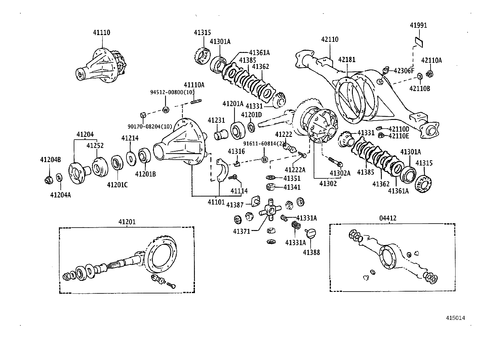 41201-29815 FINAL GEAR KIT, DIFFERENTIAL, REAR product image