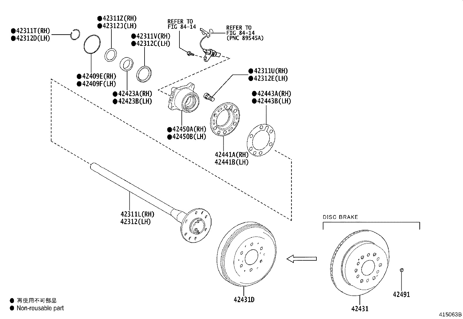 Toyota 42311-26340 SHAFT, REAR AXLE, RH