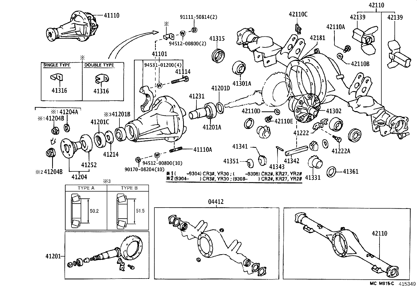 04412-28040 GASKET KIT, REAR DIFFERENTIAL CARRIER product image