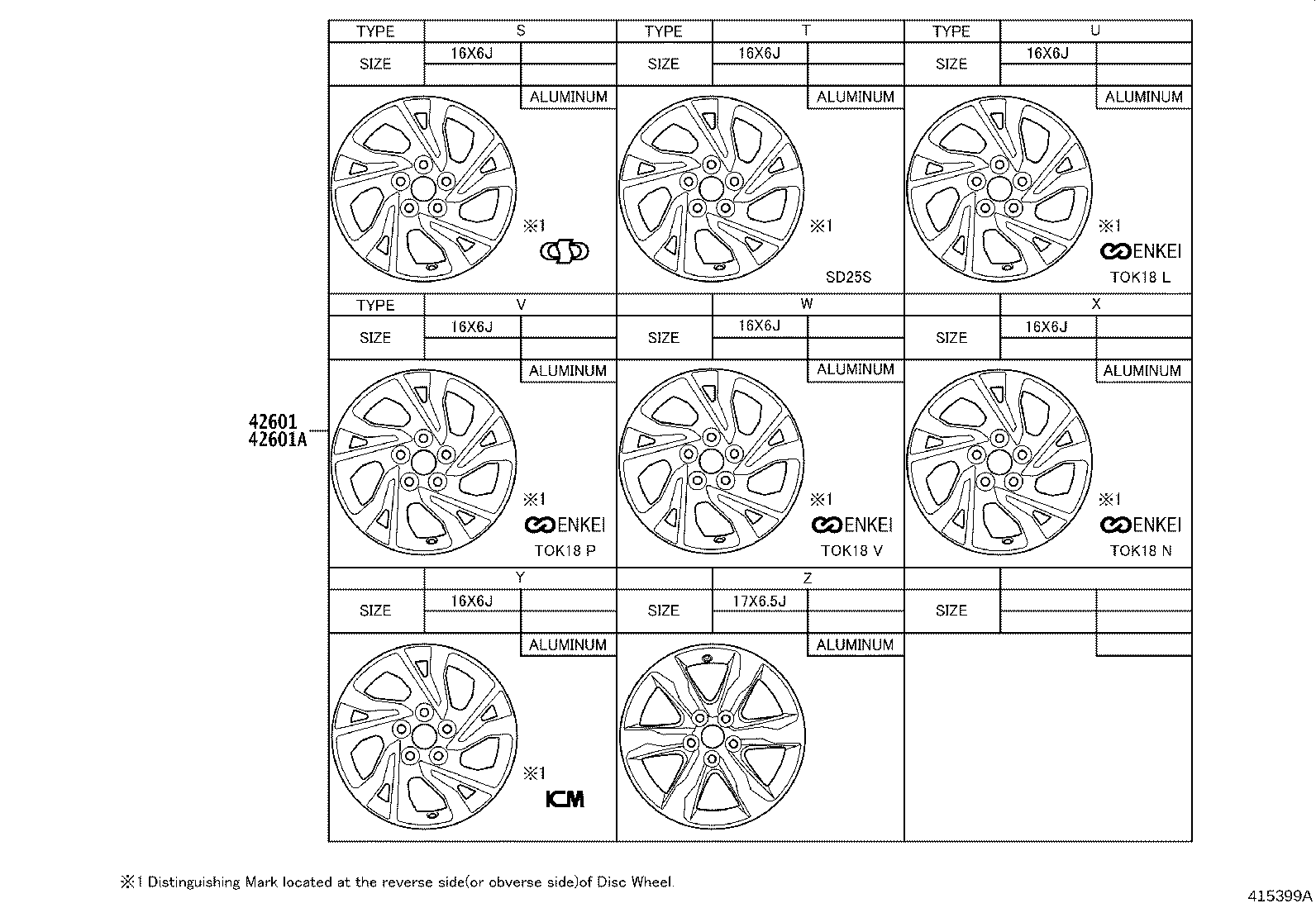 42602-0K080 CAP, WHEEL product image