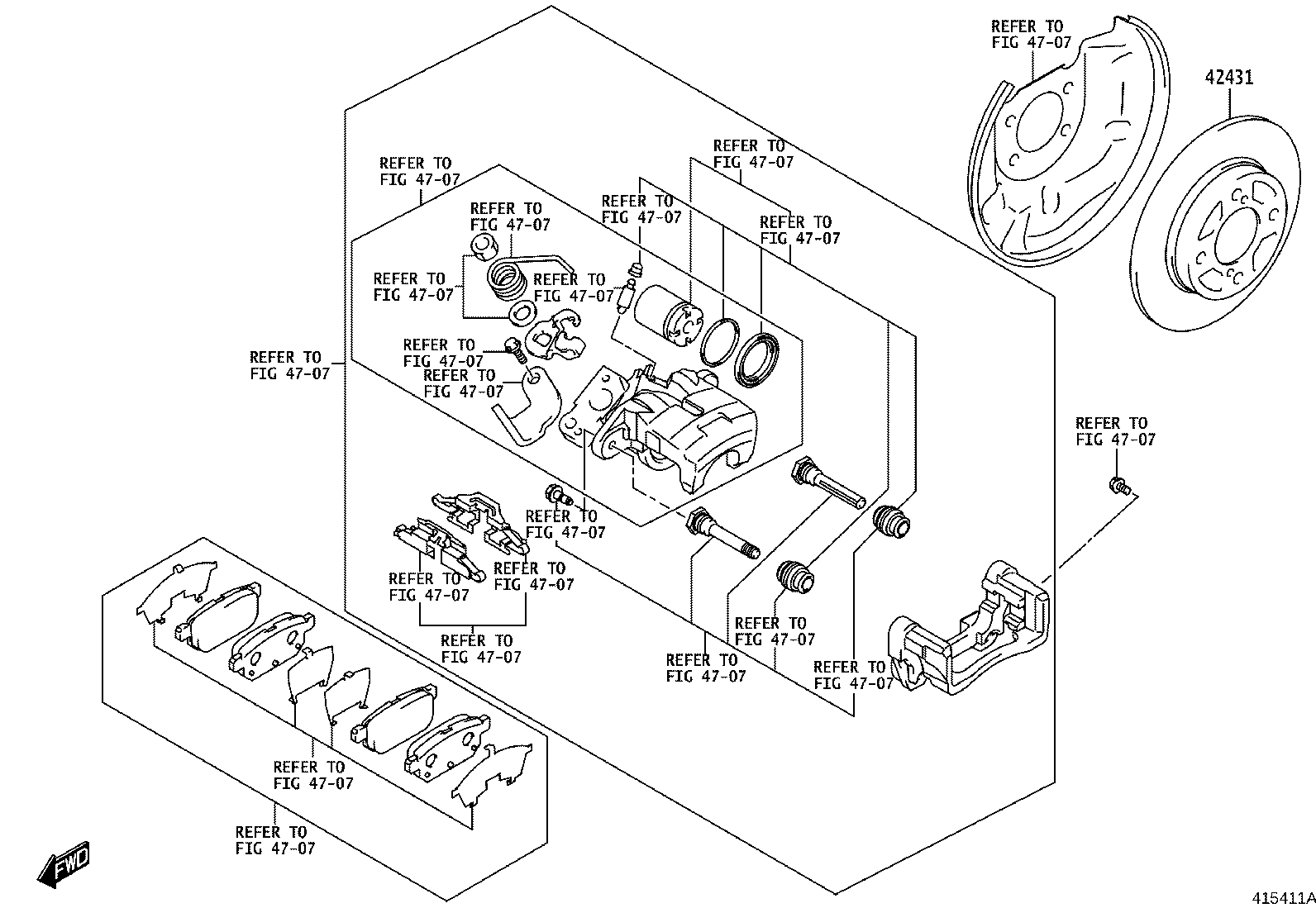 42431-WC003 DISC, REAR product image