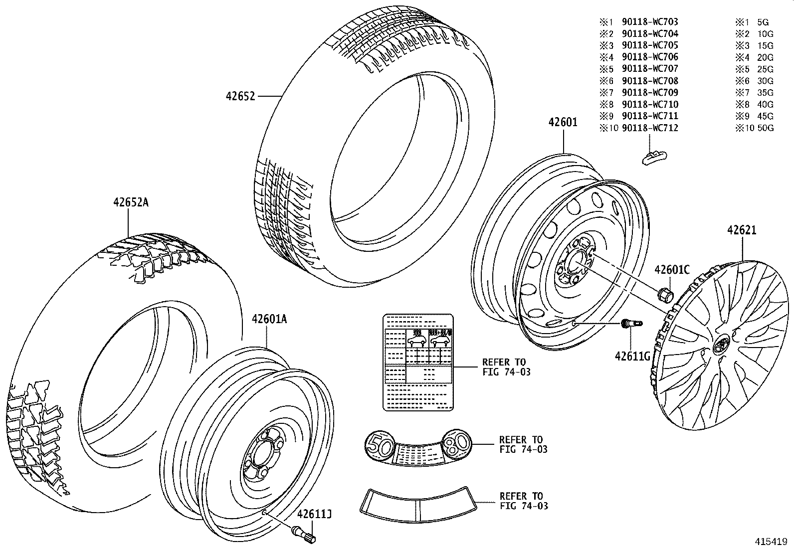 42611-WC004 WHEEL, DISC product image