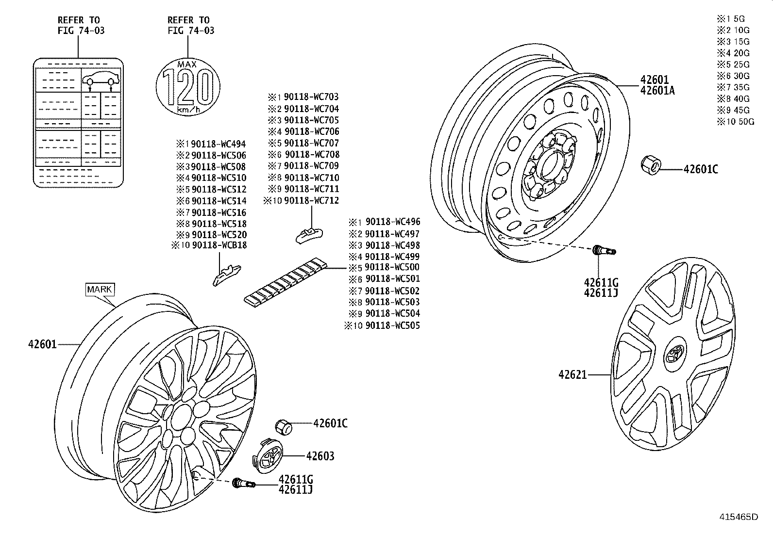 42602-WC002 CAP, WHEEL product image