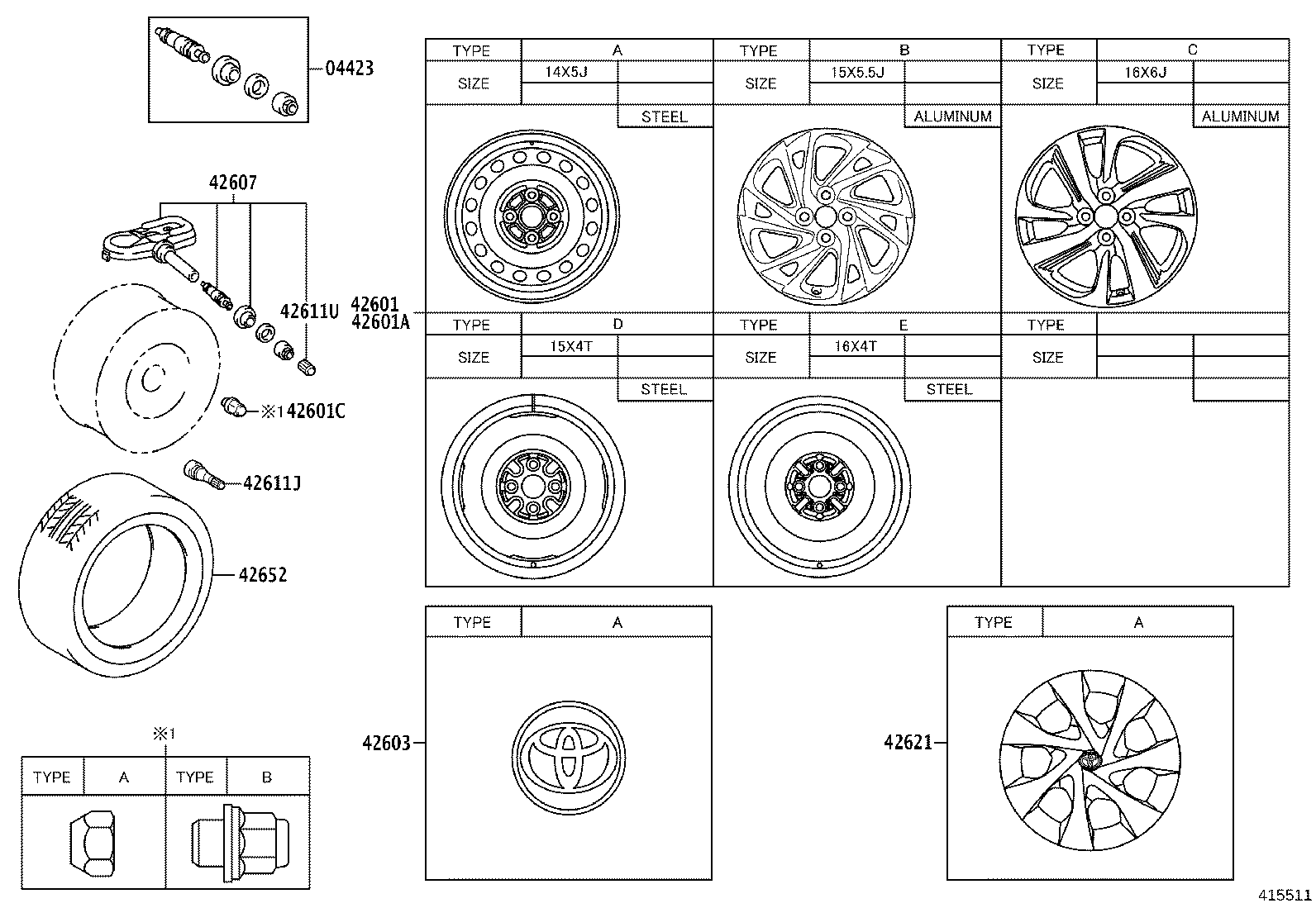 42611-0DM50 WHEEL, DISC product image