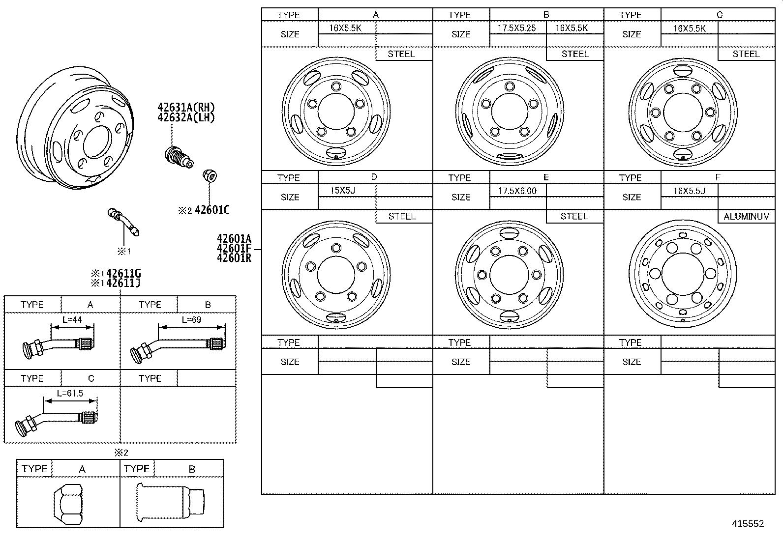 42601-37850 WHEEL, DISC (FOR SPARE) product image
