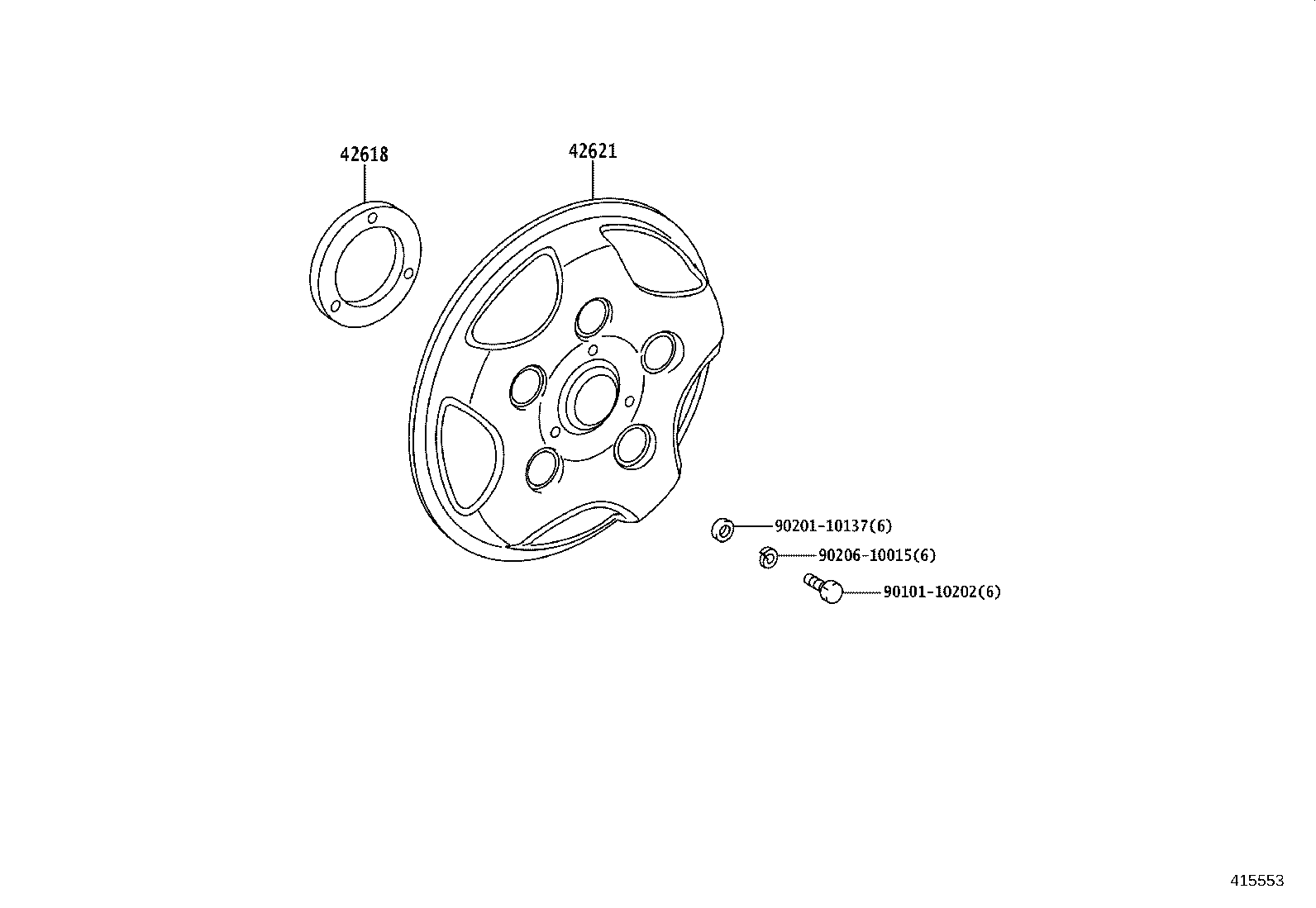 42601-37850 WHEEL, DISC (FOR SPARE) product image