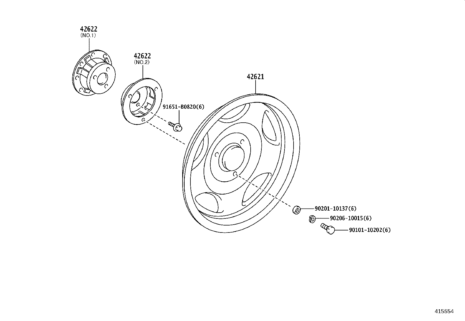 42601-37850 WHEEL, DISC (FOR SPARE) product image