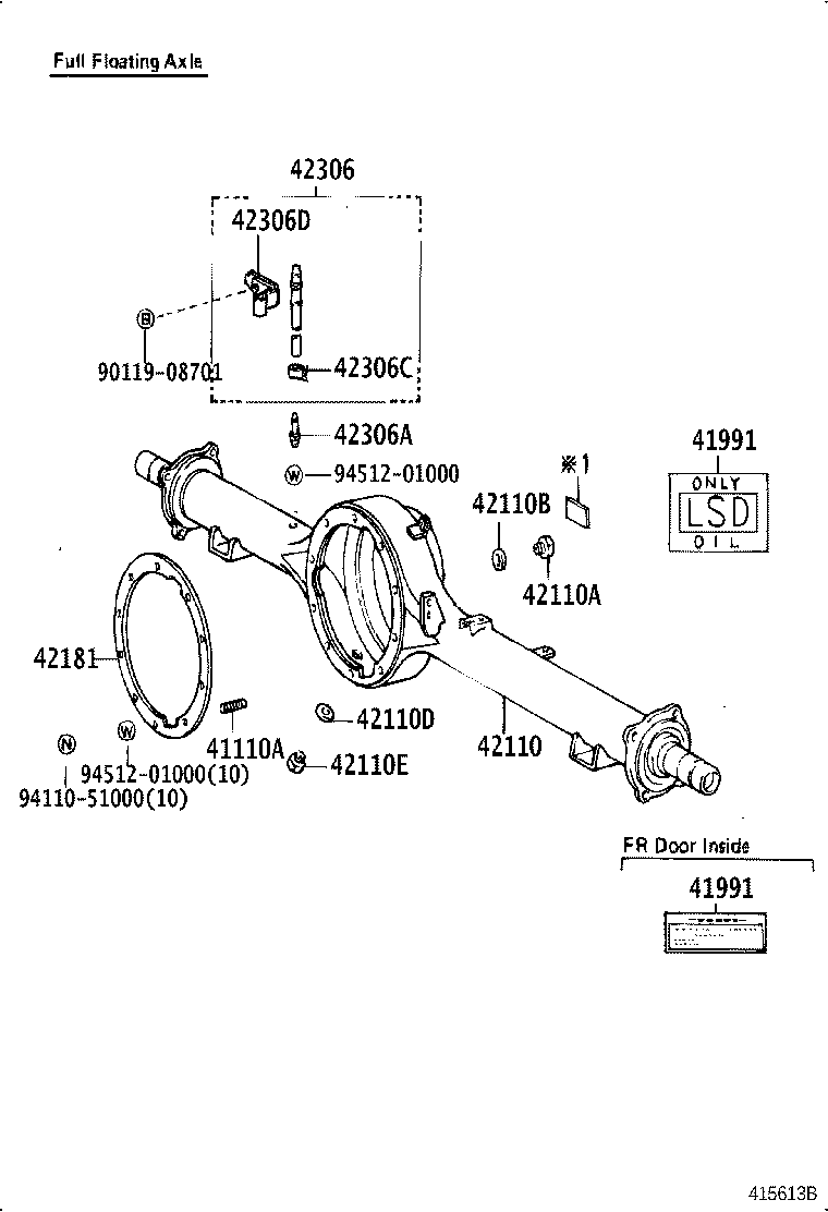41101-60051 CARRIER SUB-ASSY, DIFFERENTIAL, REAR product image