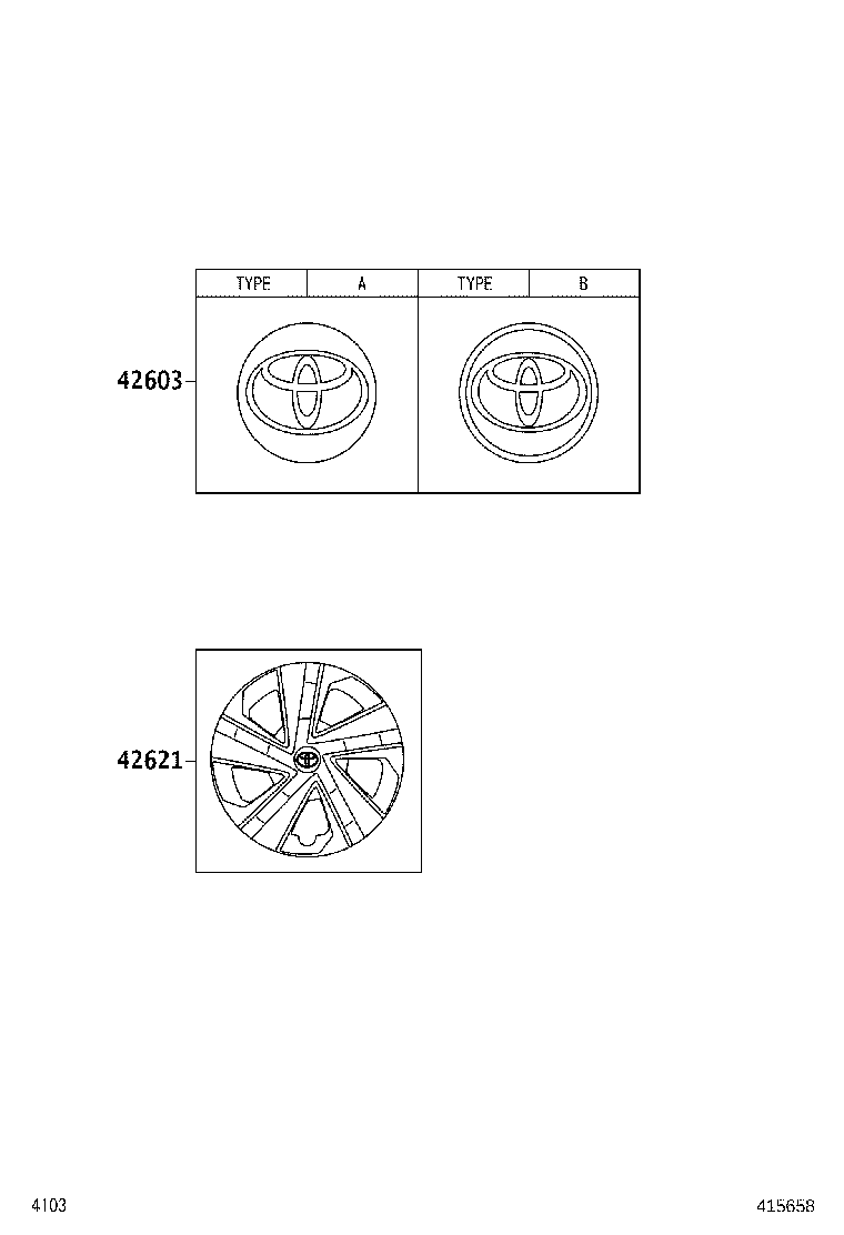 42602-BZ140 CAP, WHEEL product image