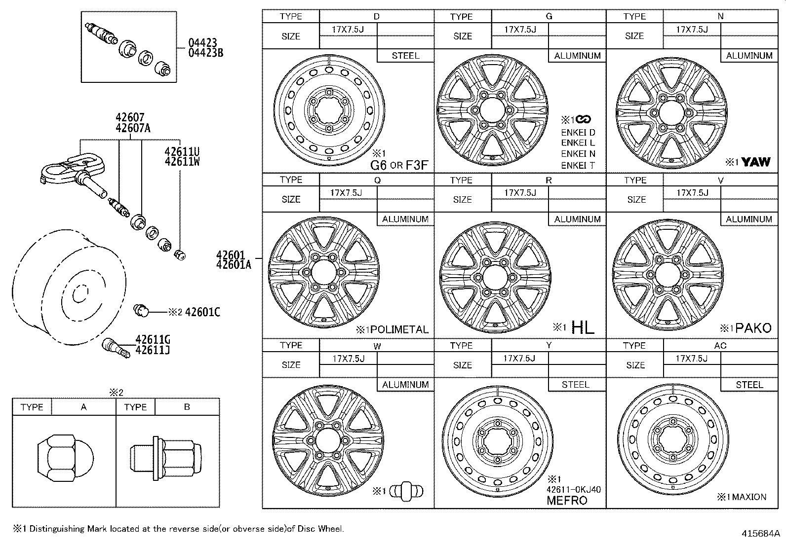 42611-YP440 WHEEL, DISC product image