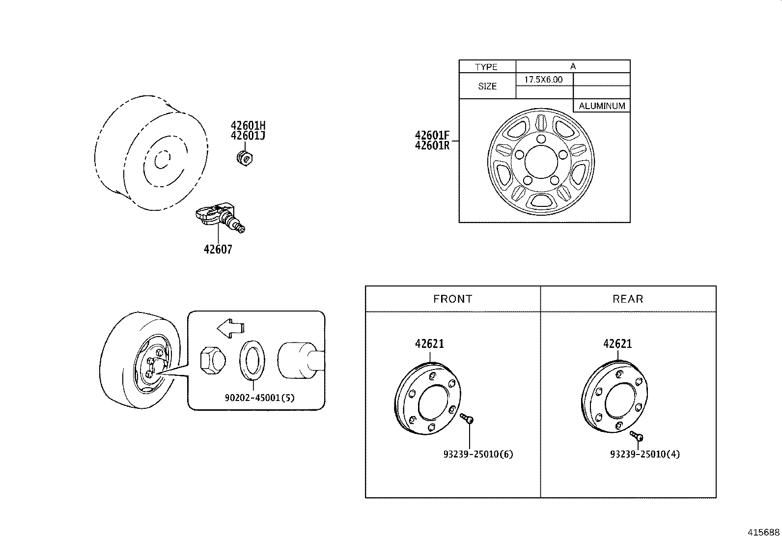 42607-0S010 VALVE SUB-ASSY, TIRE PRESSURE MONITOR product image