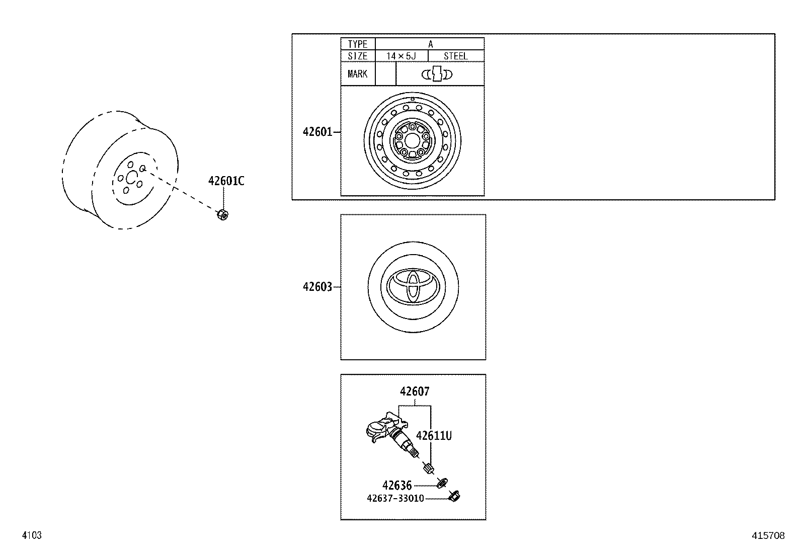 42607-B5020 VALVE SUB-ASSY, TIRE PRESSURE MONITOR product image