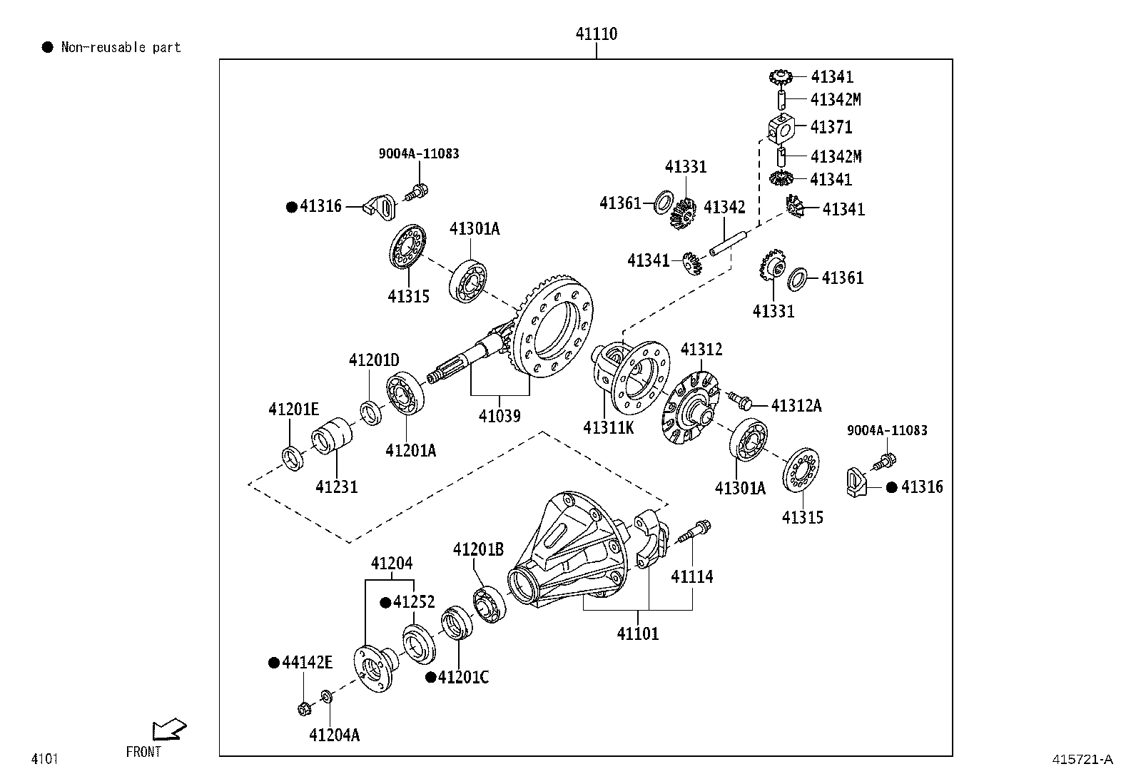 9004A-20046 WASHER, PLATE (FOR REAR DRIVE PINION) product image