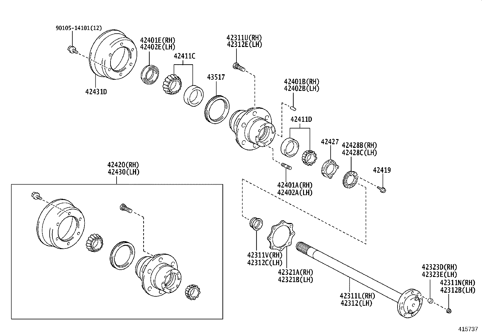 90201-08042 WASHER, PLATE (FOR REAR AXLE SHAFT) product image