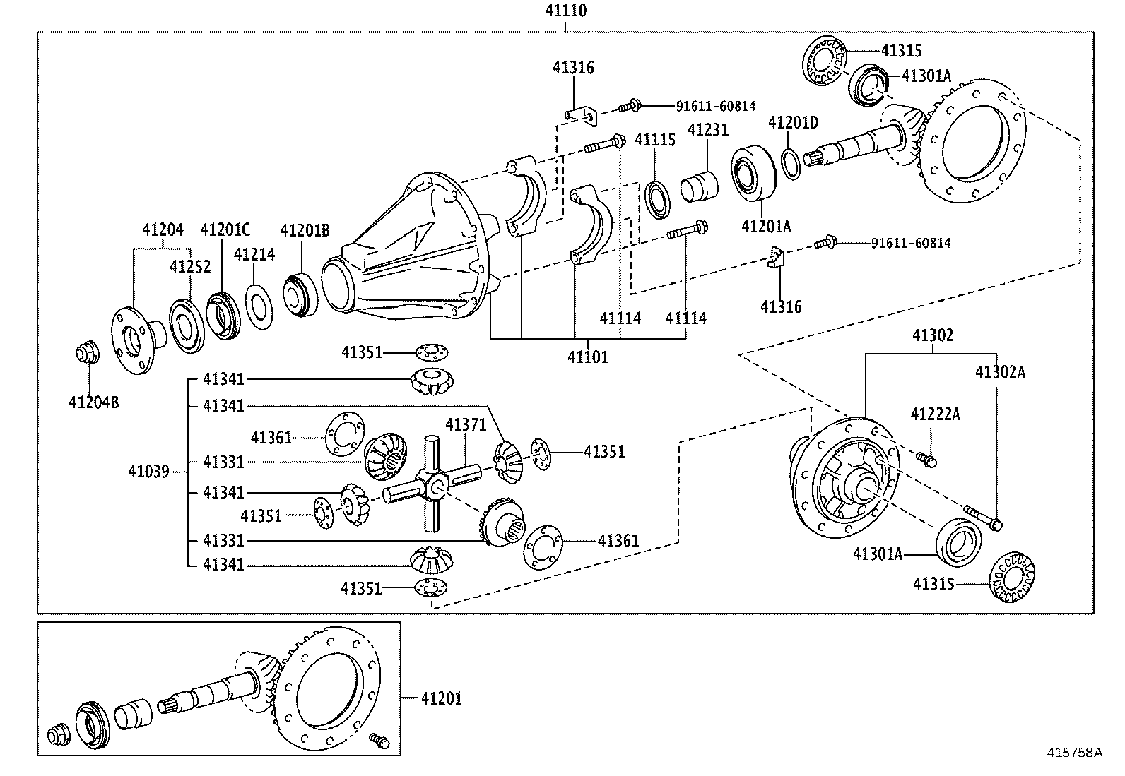 41201-80819 FINAL GEAR KIT, DIFFERENTIAL, REAR product image
