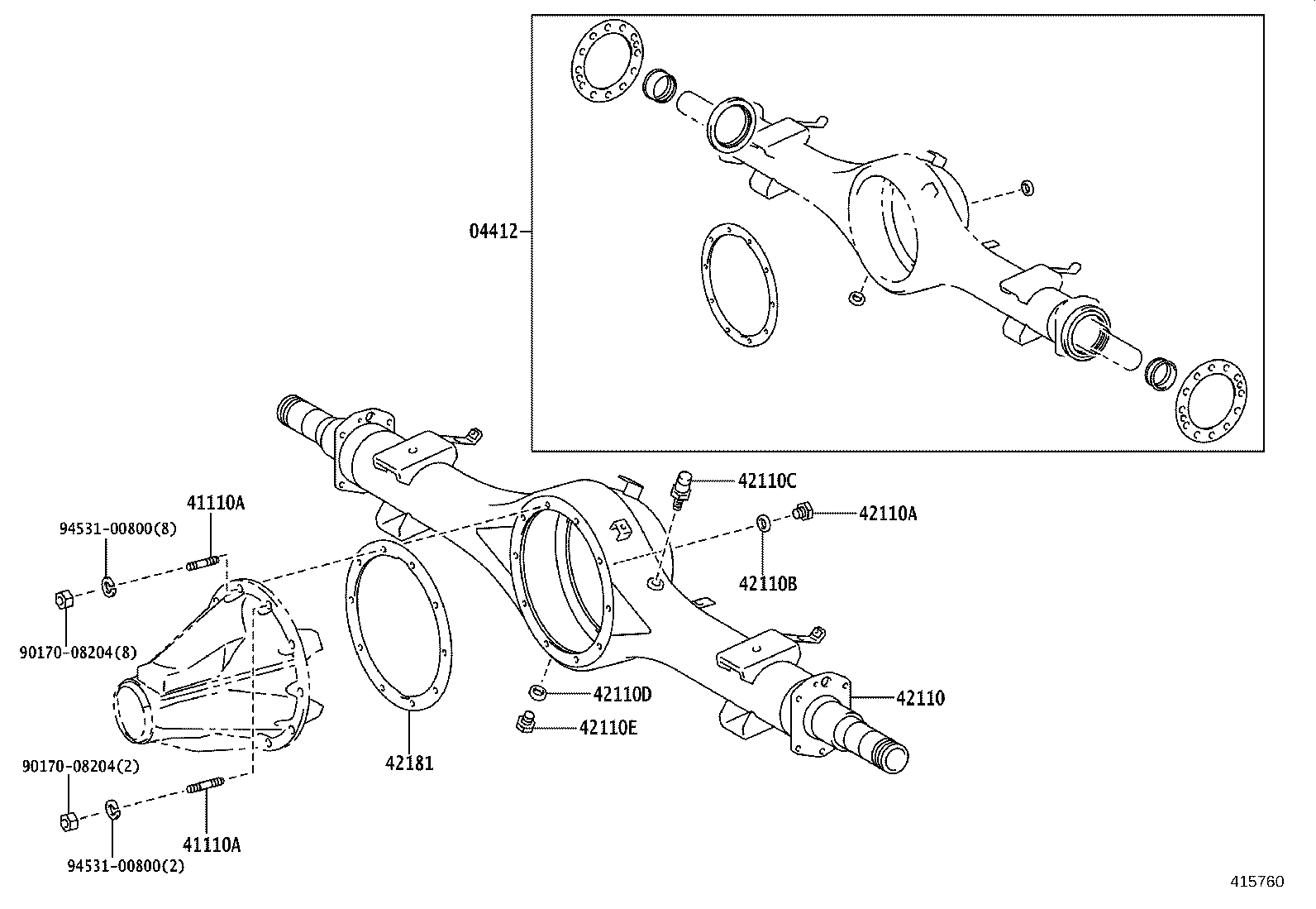 41201-80819 FINAL GEAR KIT, DIFFERENTIAL, REAR product image
