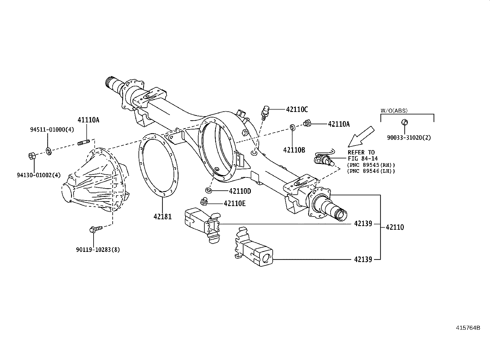 41201-80819 FINAL GEAR KIT, DIFFERENTIAL, REAR product image