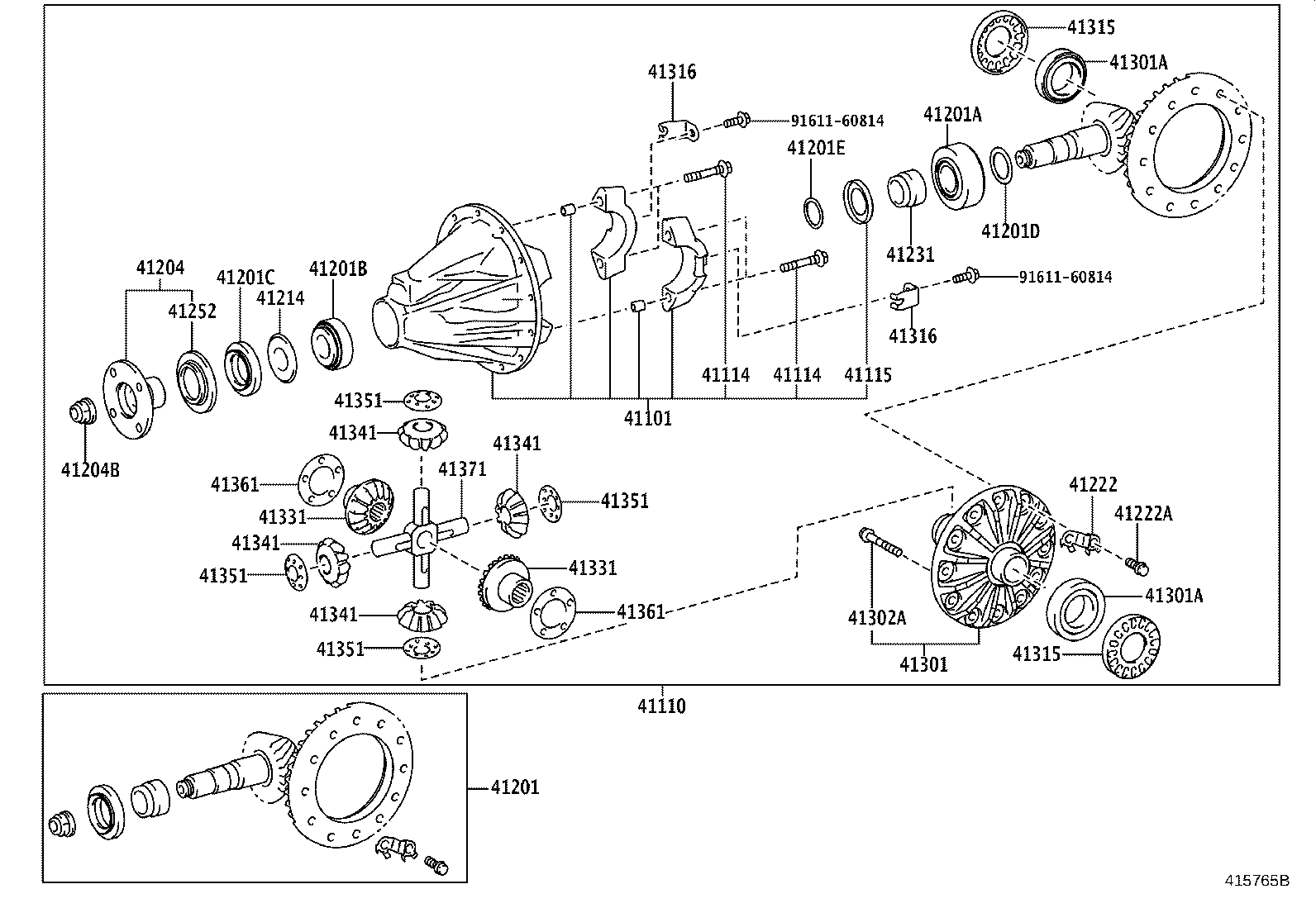 41201-80819 FINAL GEAR KIT, DIFFERENTIAL, REAR product image
