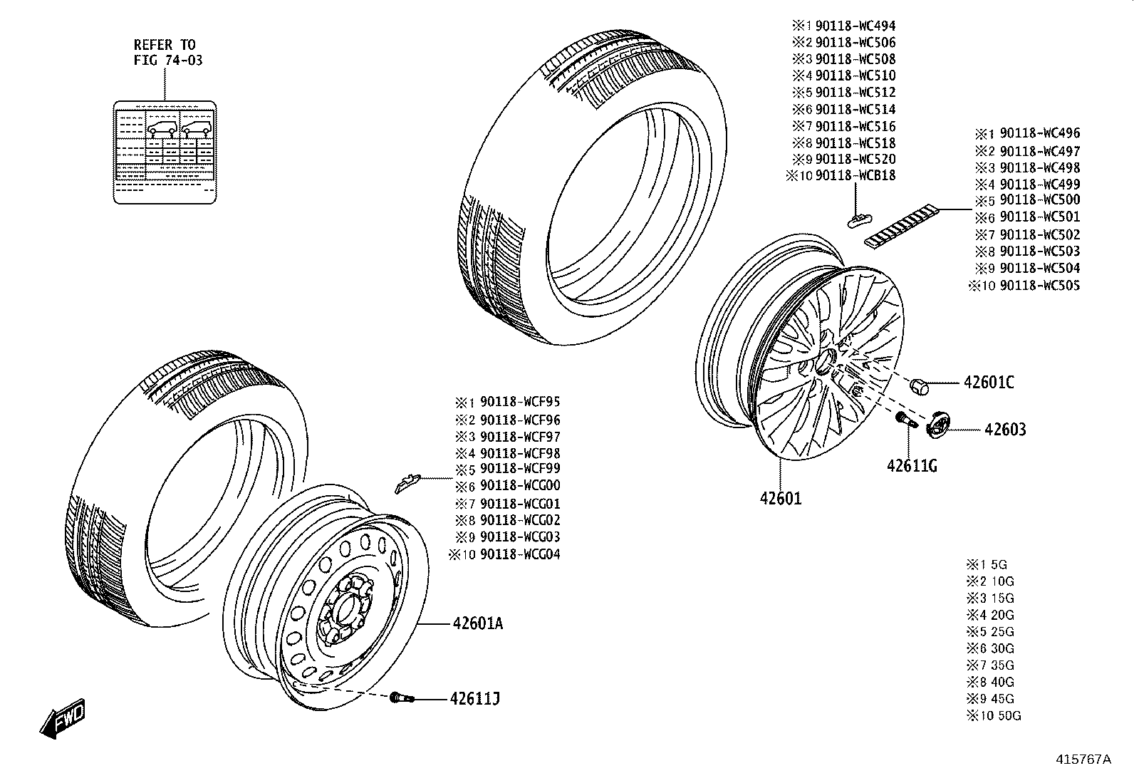 42602-WC004 CAP, WHEEL product image