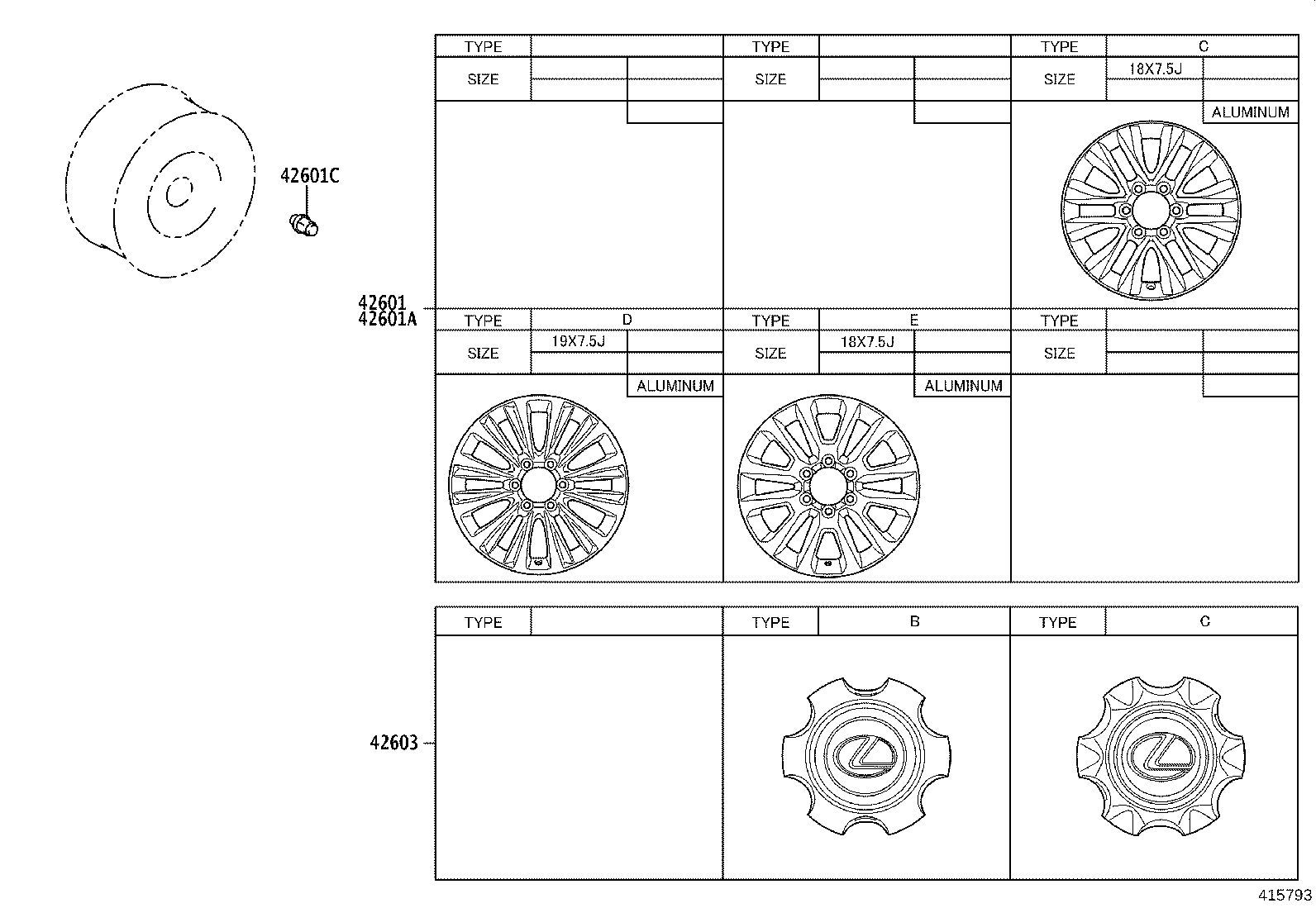 4260B-60490 ORNAMENT SUB-ASSY, WHEEL HUB product image