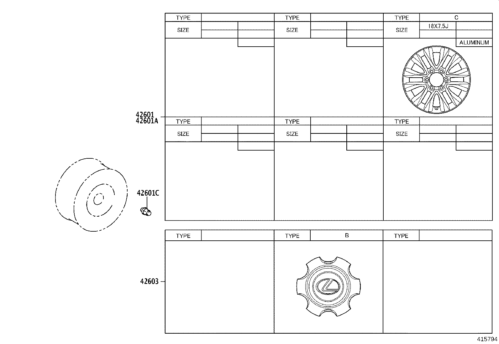 4260B-60210 ORNAMENT SUB-ASSY, WHEEL HUB product image