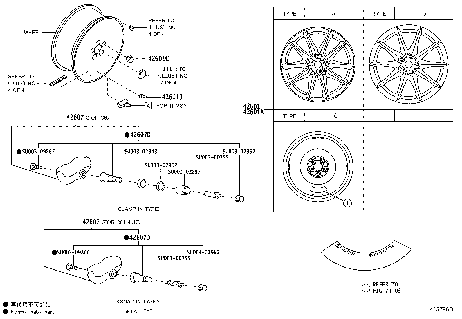 Toyota SU003-10733 NUT, HUB (FOR AXLE)