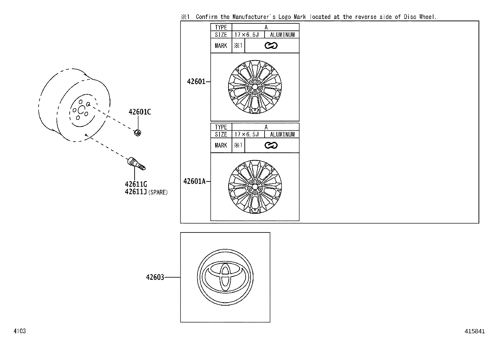 42611-BZF40 WHEEL, DISC product image