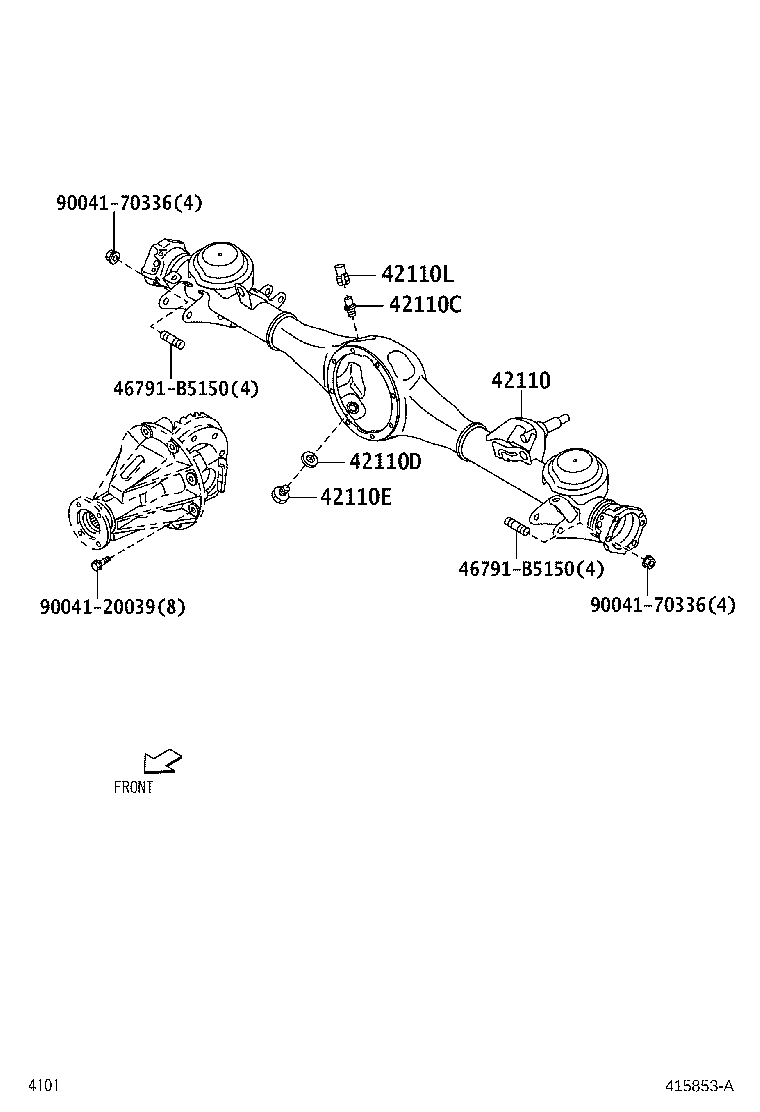 41231-B5080 SPACER, REAR DIFFERENTIAL DRIVE PINION BEARING product image