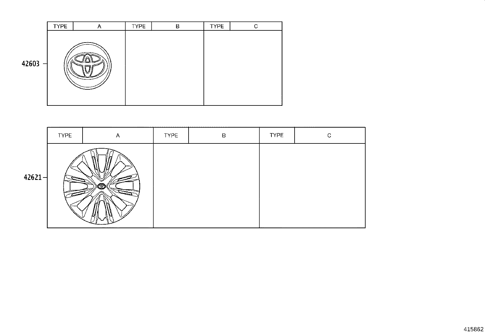 4261B-0H010 WHEEL, DISC (FOR SPARE) product image