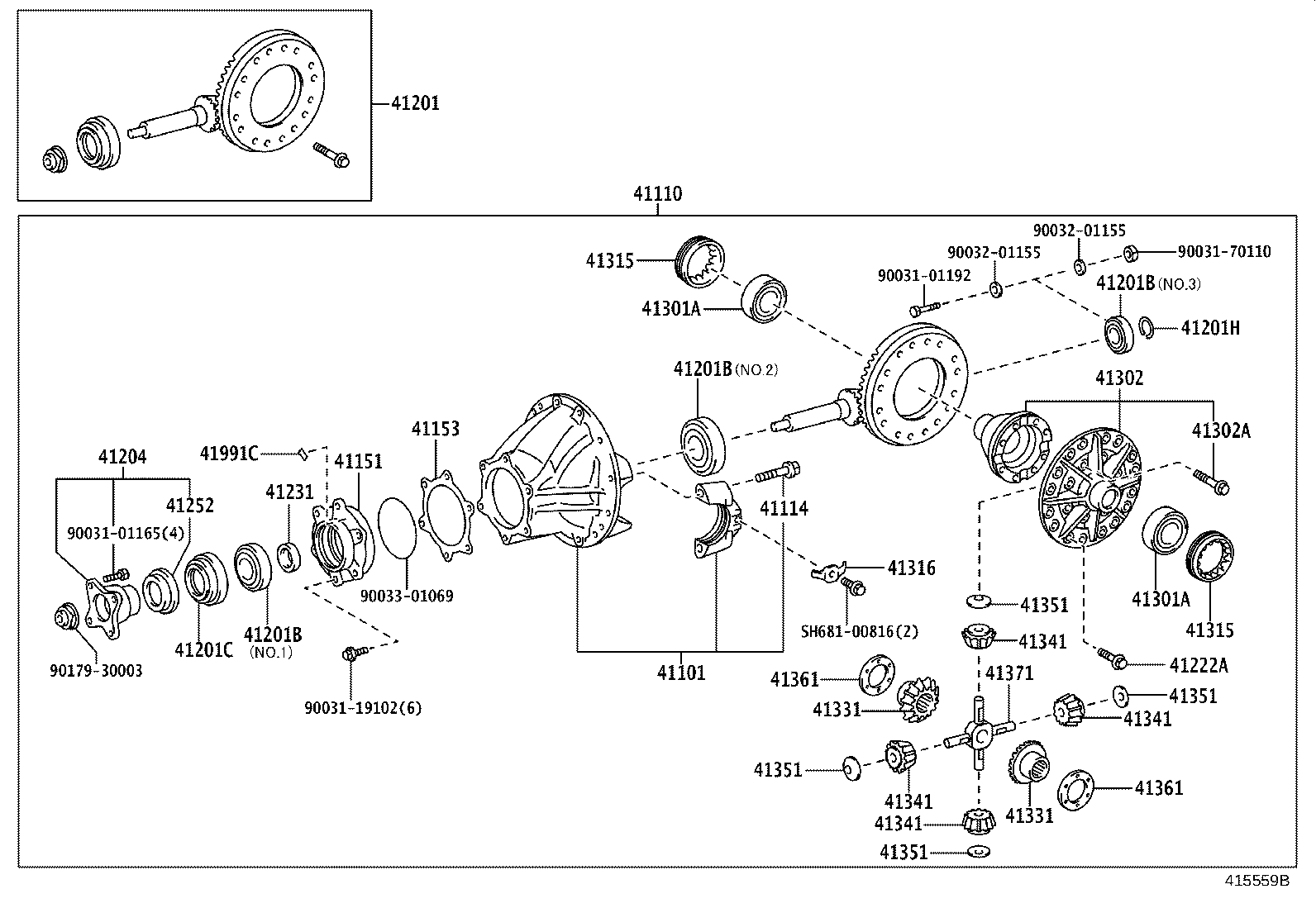 41301-0W010 CASE SUB-ASSY, REAR DIFFERENTIAL product image