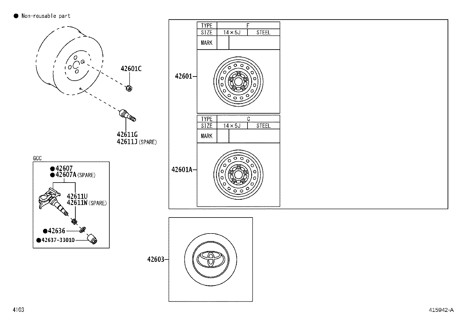 42638-BZ650 ORNAMENT SUB-ASSY, WHEEL HUB product image