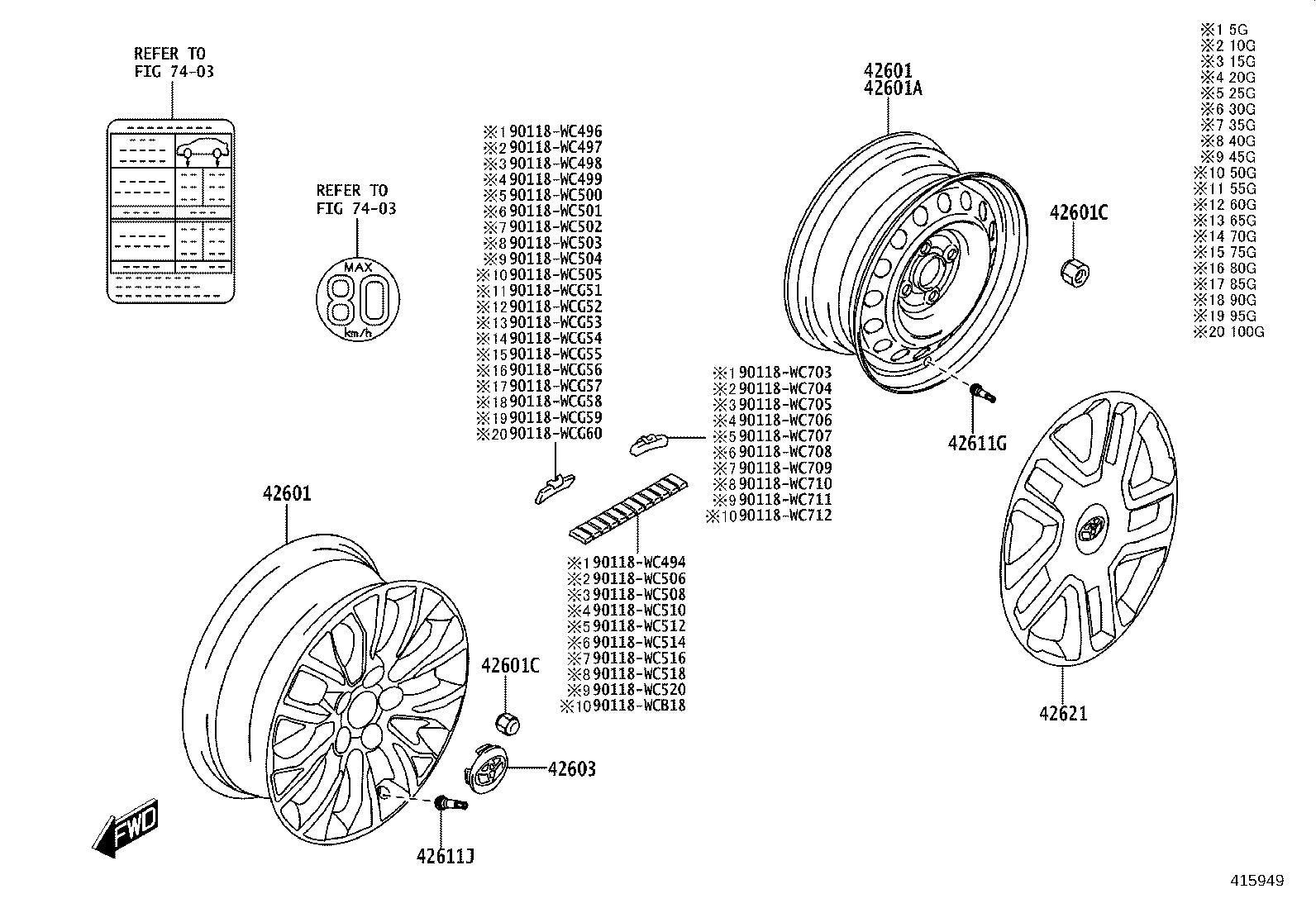 90118-WCT70 NUT, HUB (FOR AXLE) product image