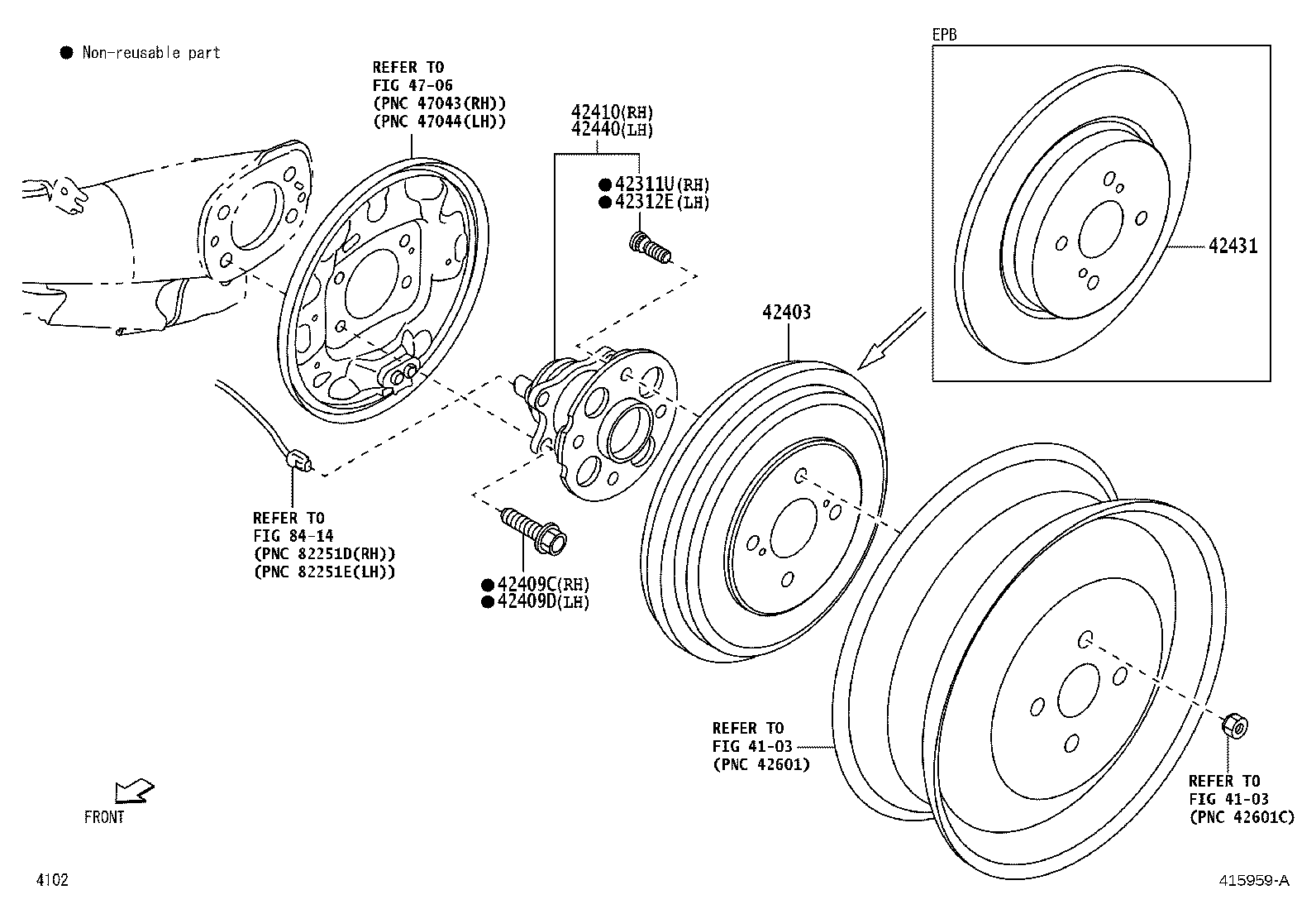 42431-BZ260 DISC, REAR product image
