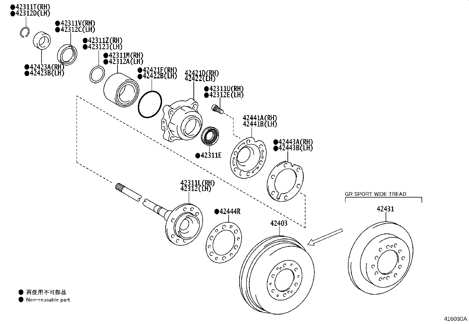 42311-KK070 SHAFT, REAR AXLE, RH product image