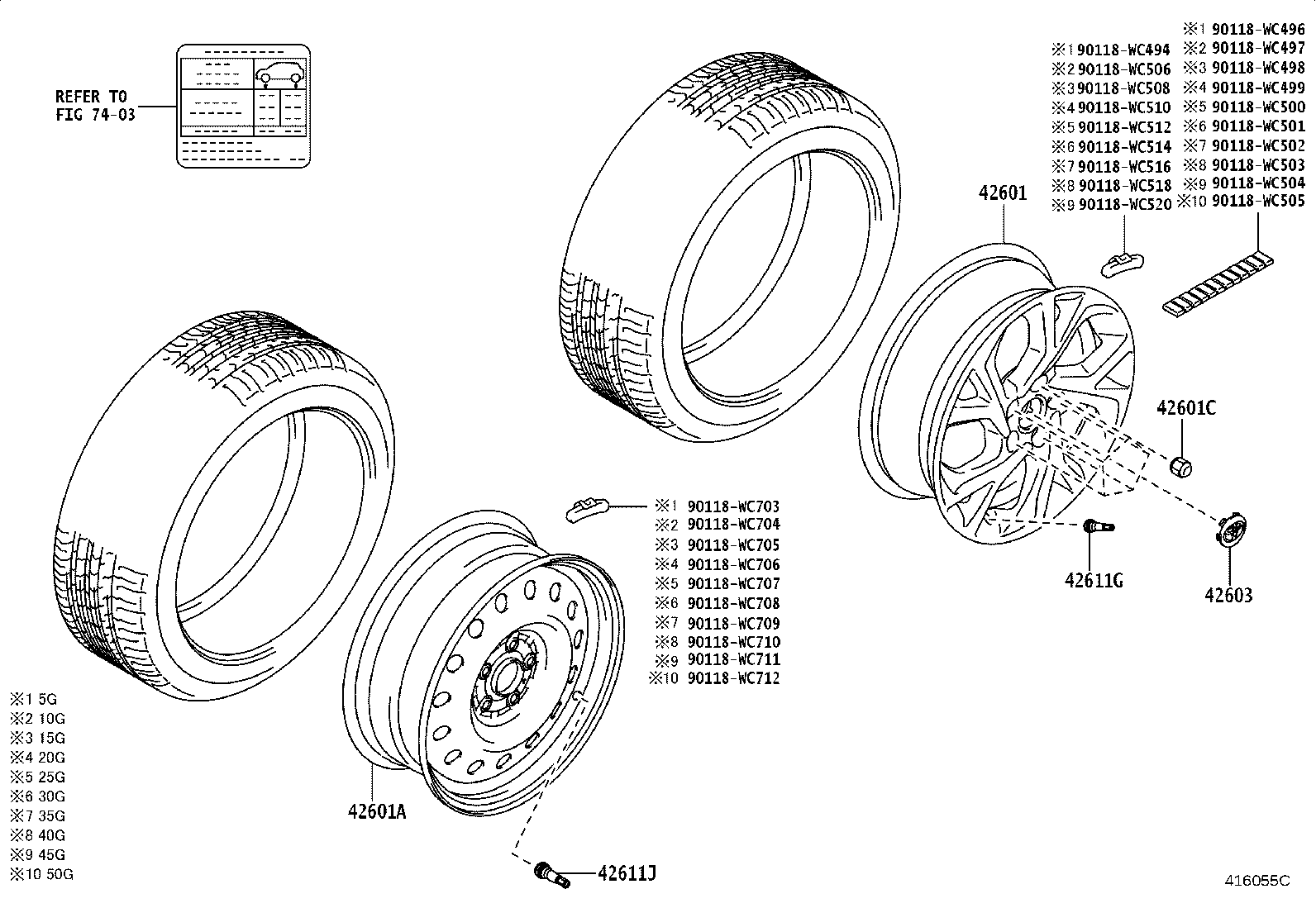 42602-WC006 CAP, WHEEL product image