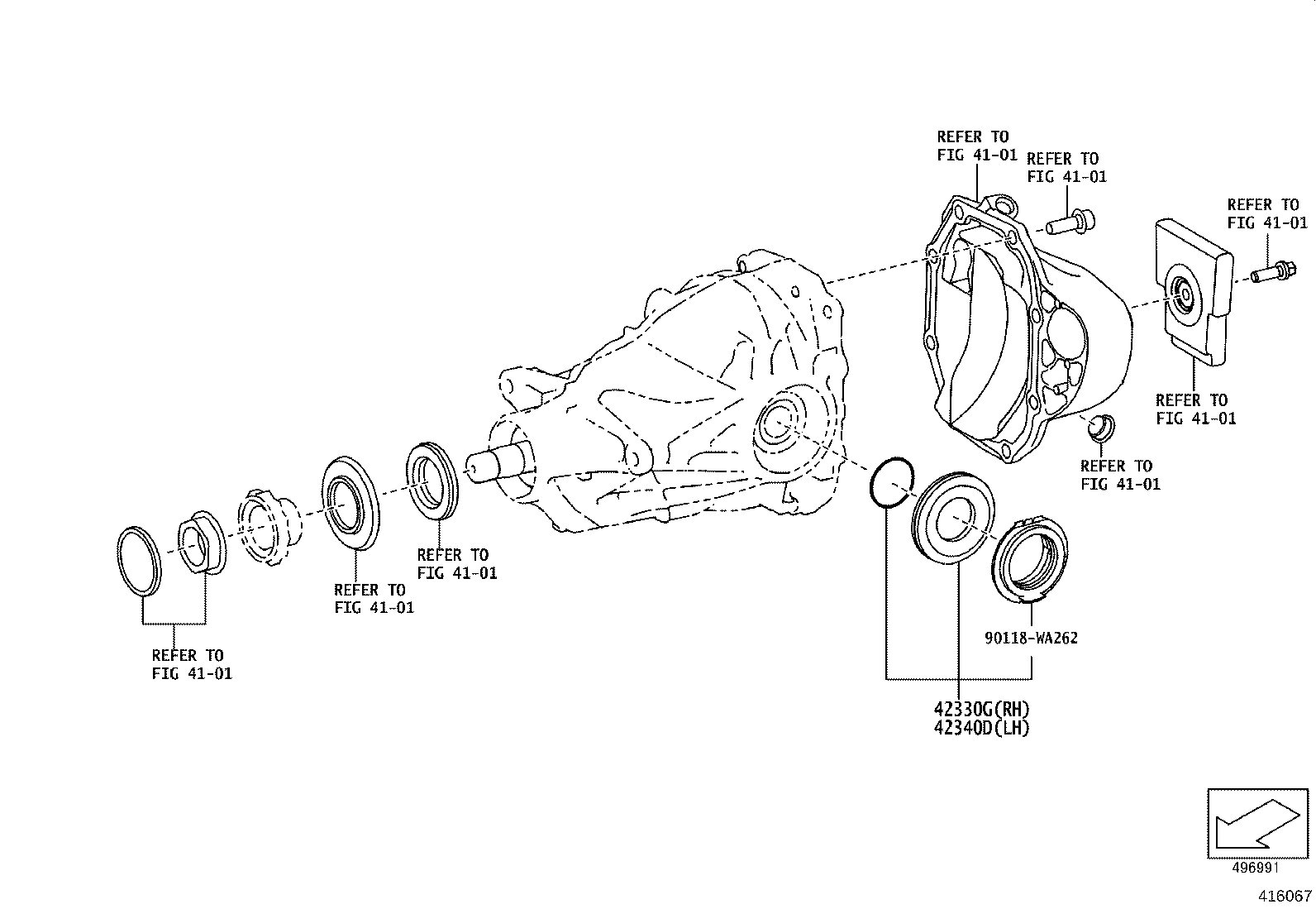 90118-WAA60 OIL SEAL, REAR DRIVE SHAFT, RH product image
