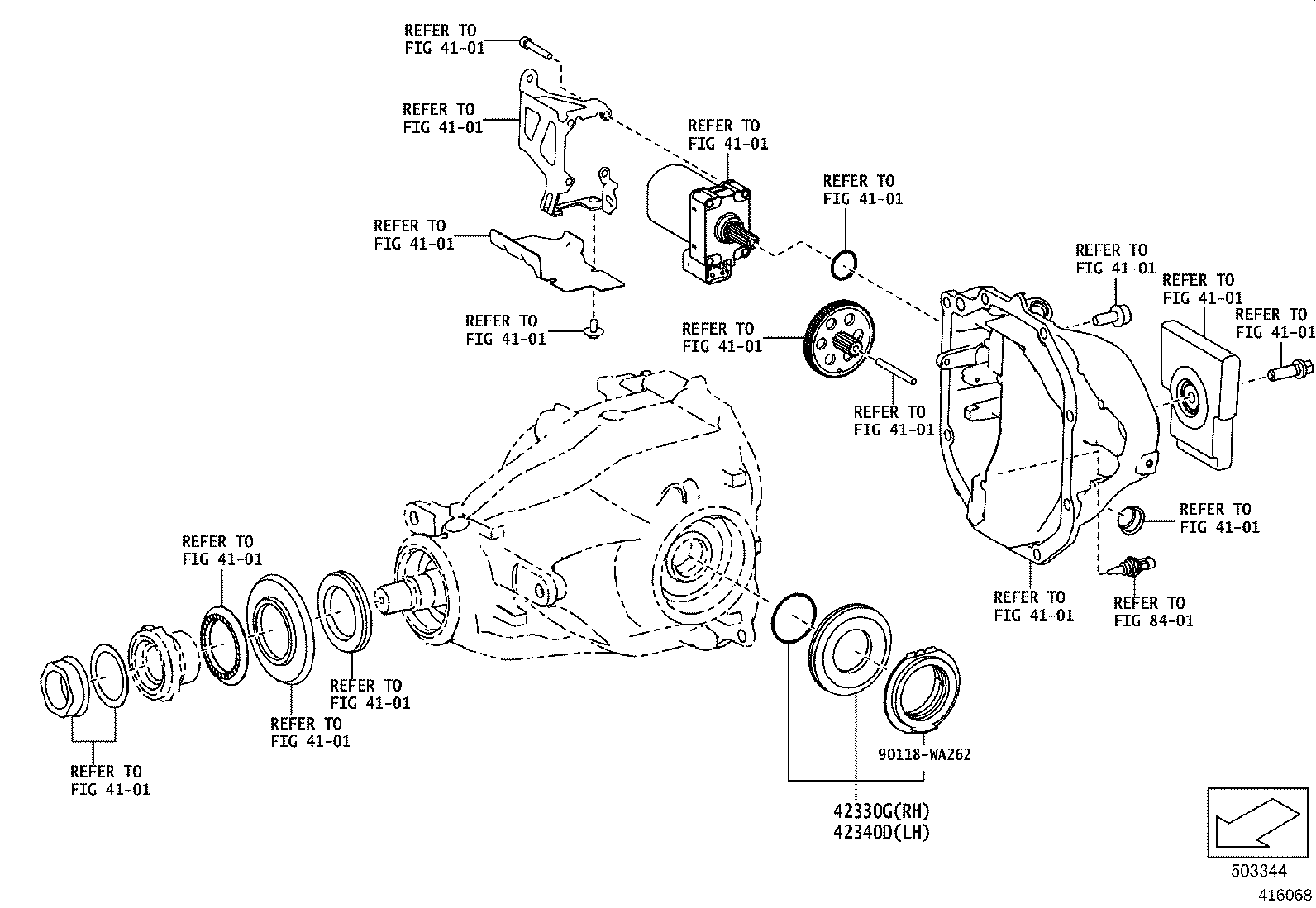 90118-WAA60 OIL SEAL, REAR DRIVE SHAFT, RH product image
