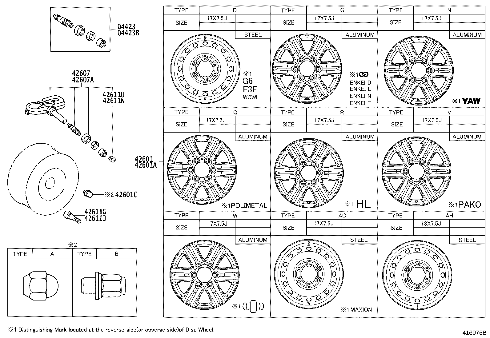 42611-0KQ81 WHEEL, DISC (FOR SPARE) product image