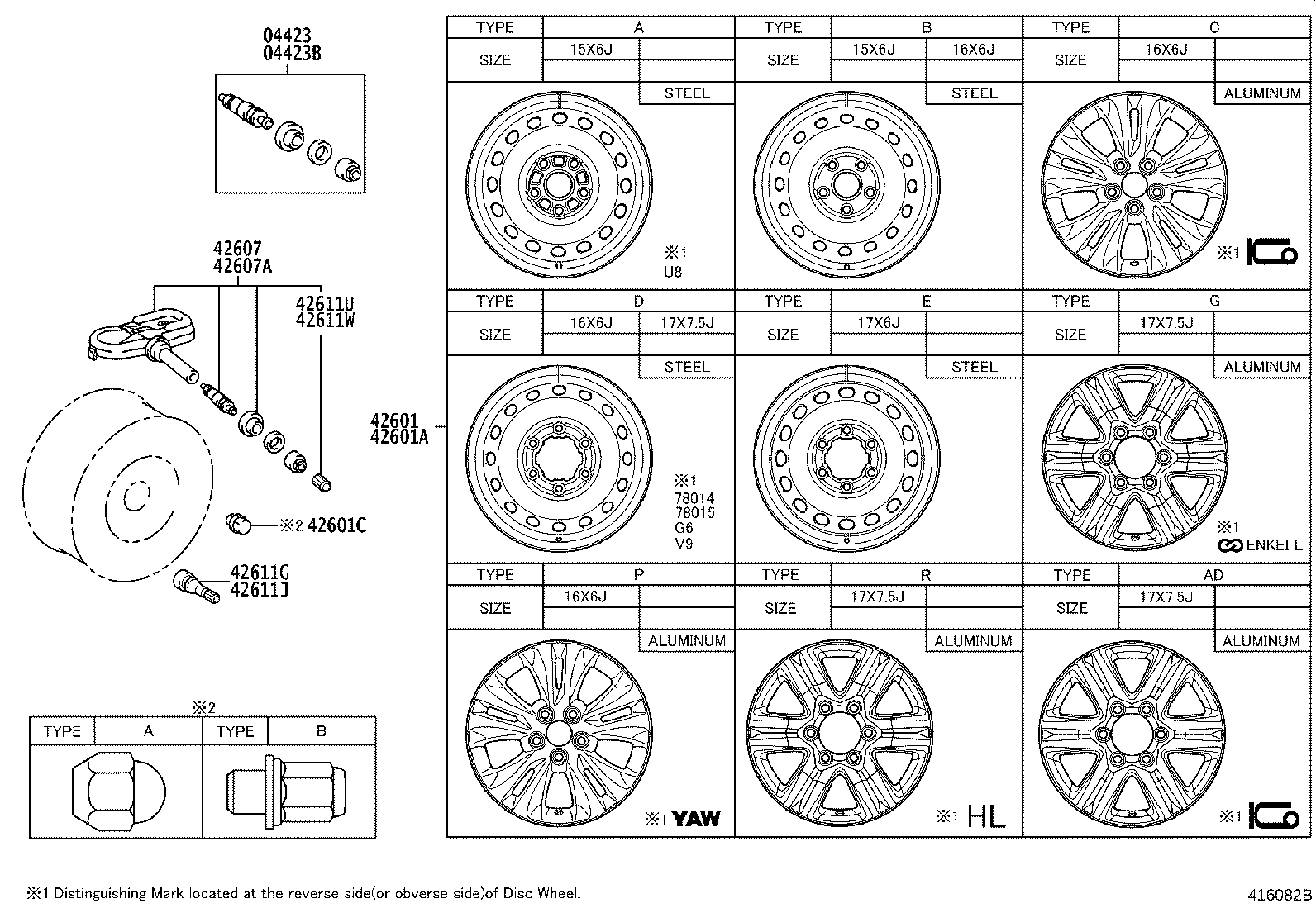 Toyota 42611-0KG52 WHEEL, DISC