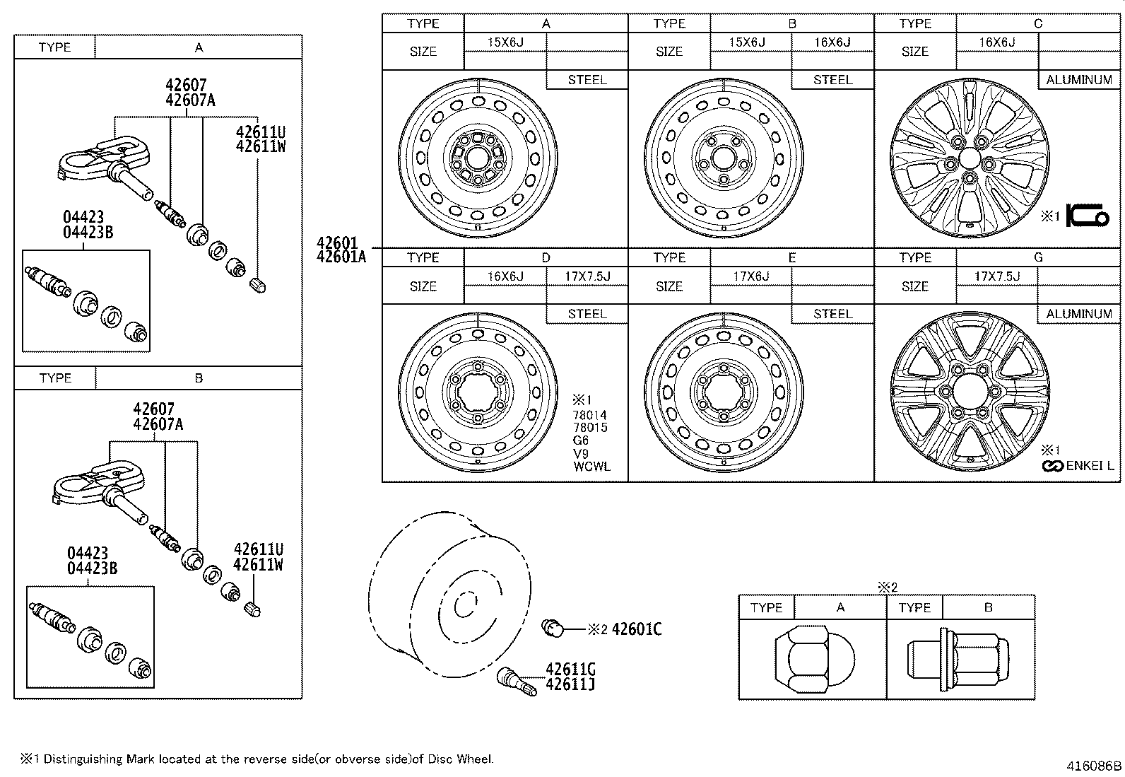 Toyota 42611-YP520 WHEEL, DISC