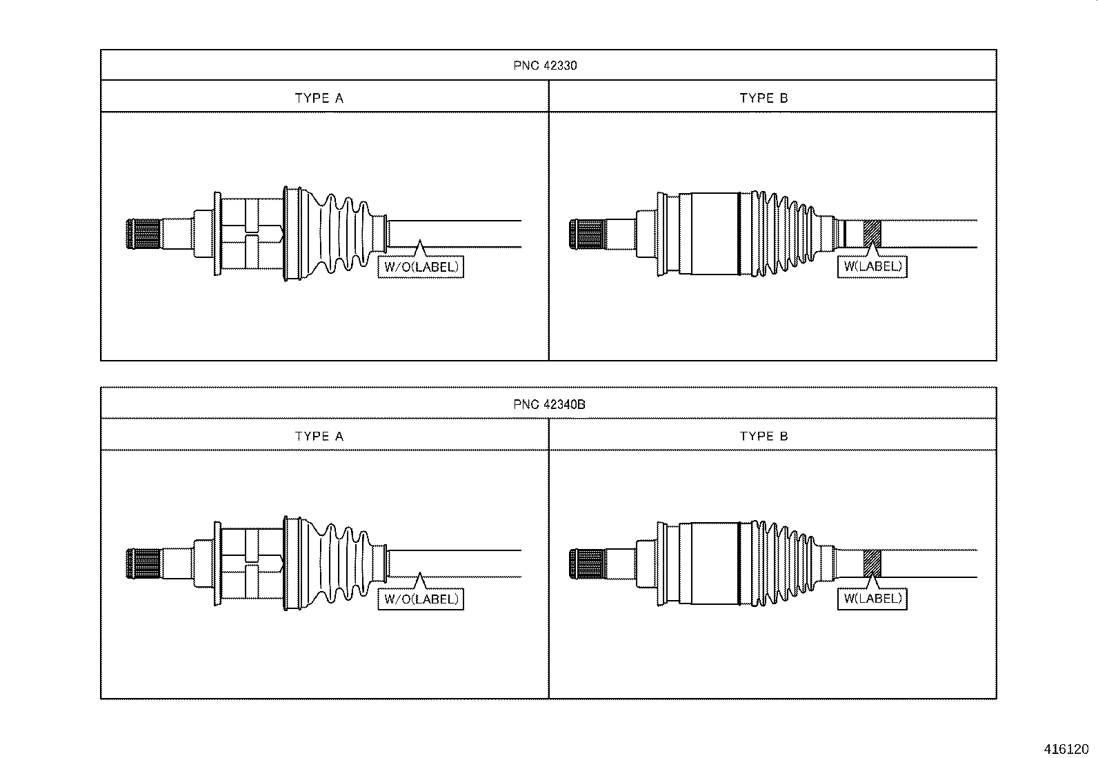 42340-0R100 SHAFT ASSY, REAR DRIVE, LH product image