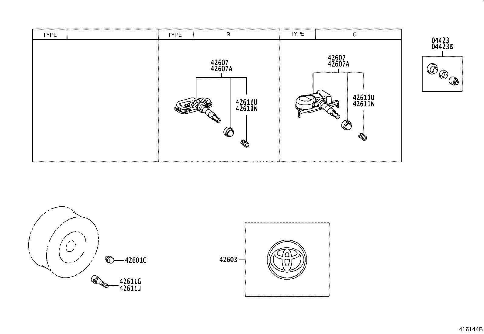 42607-08030 VALVE SUB-ASSY, TIRE PRESSURE MONITOR product image