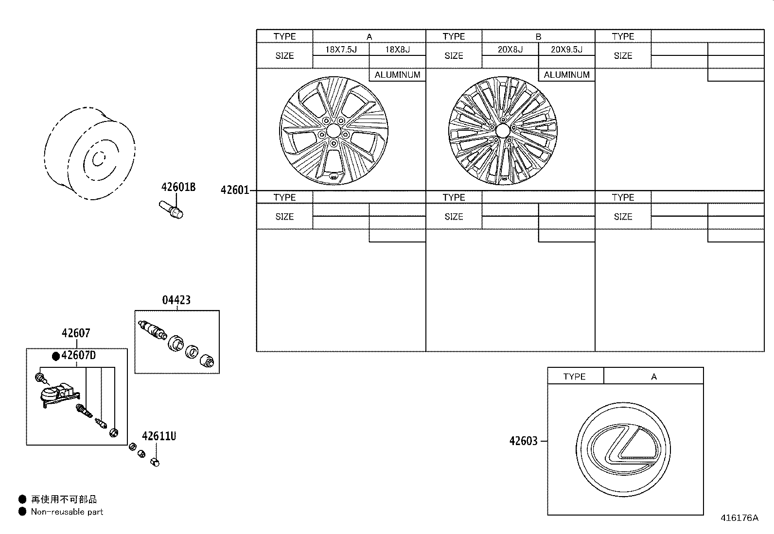 Toyota 4261A-46010 WHEEL, DISC