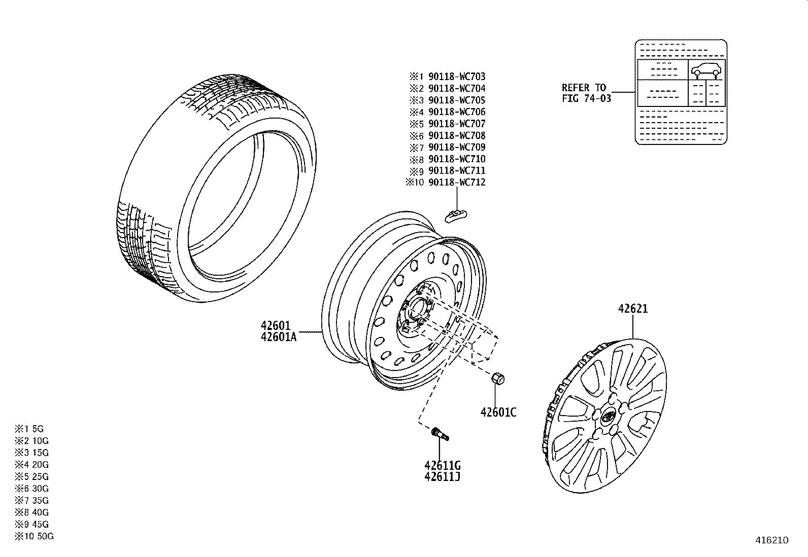 42611-WC026 WHEEL, DISC product image