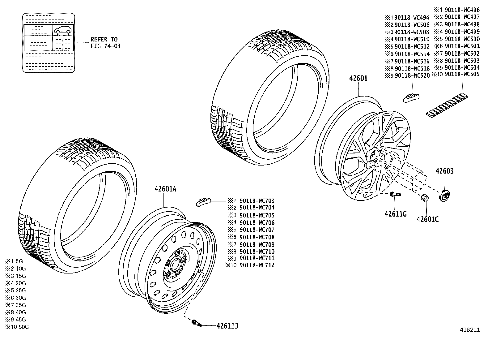 42611-WC026 WHEEL, DISC product image