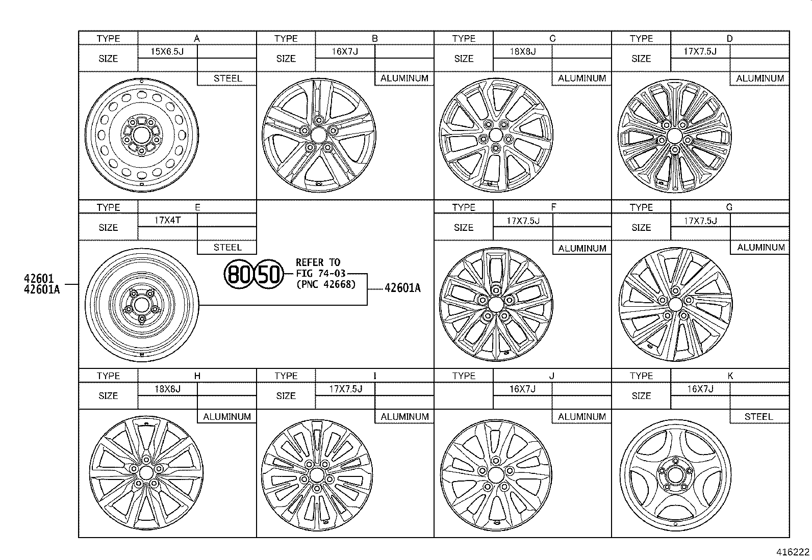 42602-02551 CAP, WHEEL product image