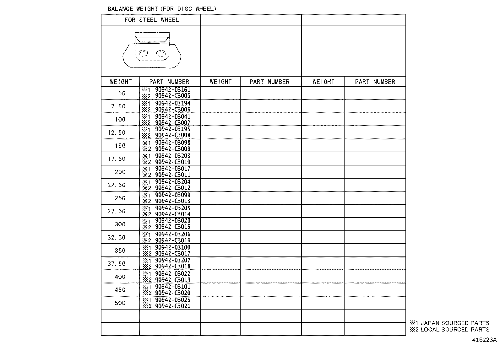 42602-03010 CAP, WHEEL product image