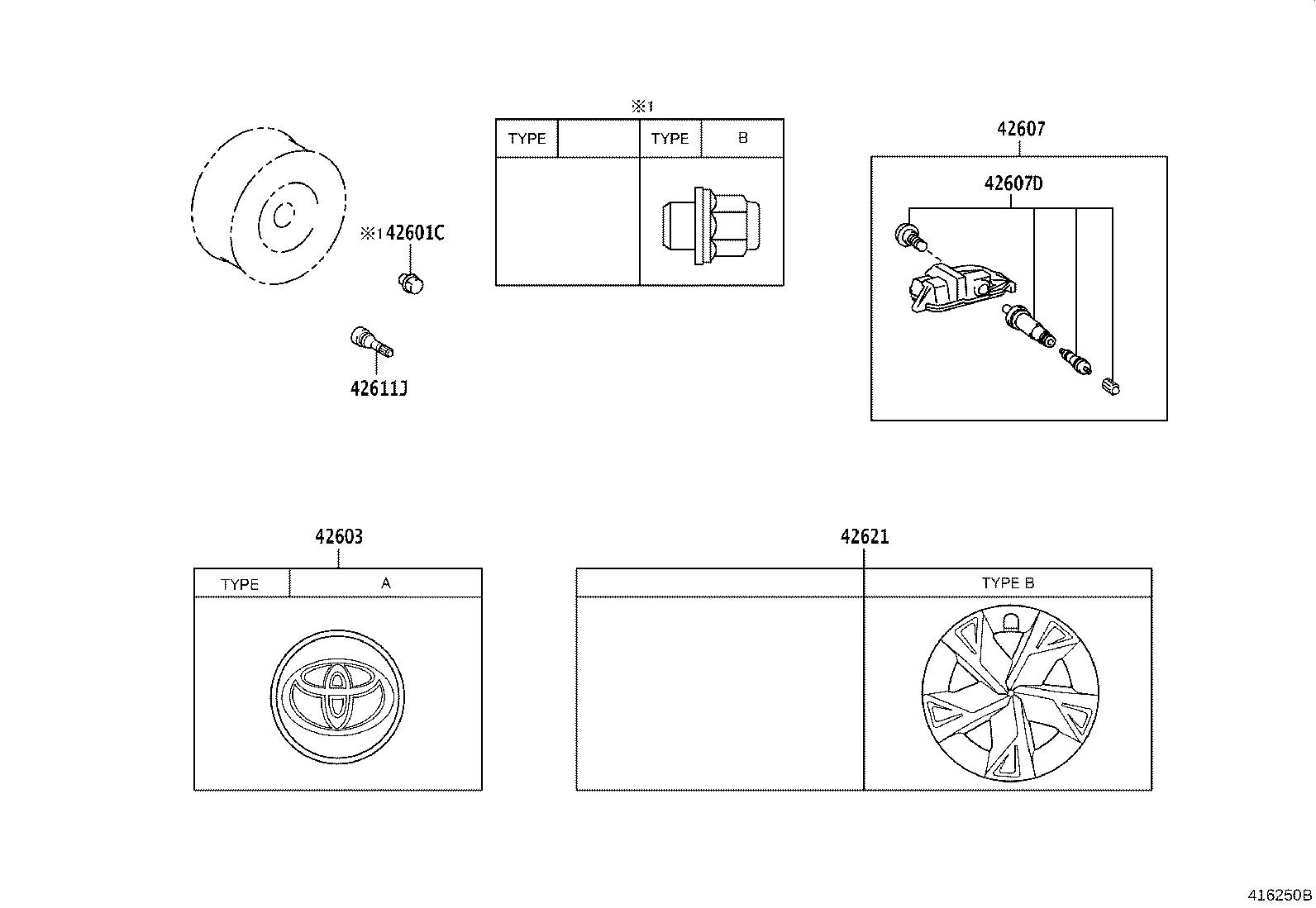 Toyota 90942-01131 NUT, HUB (FOR AXLE)