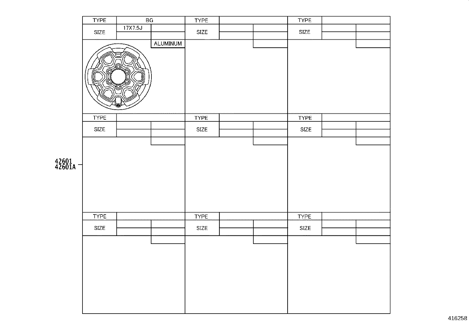 42611-YP520 WHEEL, DISC product image